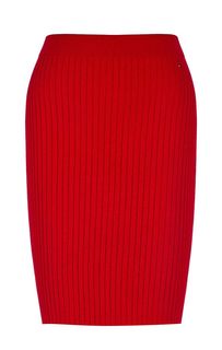 Красная юбка-карандаш мелкой вязки Tommy Hilfiger