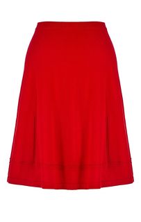 Красная хлопковая юбка расклешенного кроя Tommy Hilfiger
