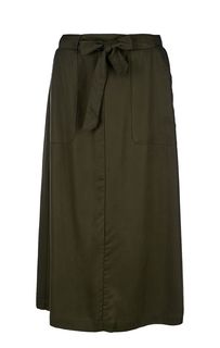 Расклешенная юбка цвета хаки с поясом B.Young