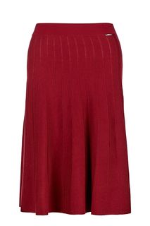 Бордовая юбка из вискозы на резинке Liu Jo