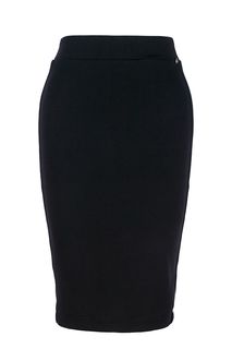 Трикотажная облегающая юбка черного цвета Tom Tailor Denim