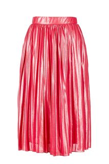 Расклешенная плиссированная юбка цвета фуксии Pinko