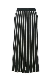 Расклешенная трикотажная юбка в полоску Sisley