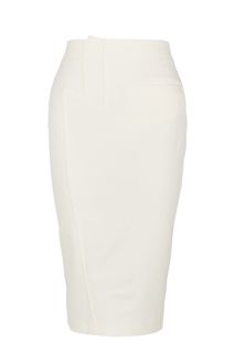Белая юбка-карандаш с карманом и разрезом A.W.A.R.D