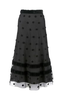 Расклешенная юбка в горошек Pennyblack