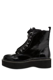 Глянцевые черные ботинки на молниях Dkny
