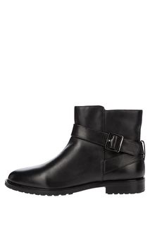 Черные кожаные полусапоги на молнии M.Shoes
