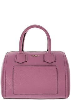 Маленькая розовая сумка из зерненой кожи Alba Furla