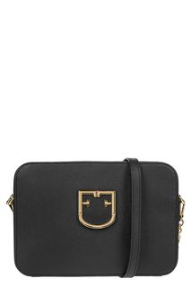 Черная кожаная сумка со съемным плечевым ремнем Brava Furla