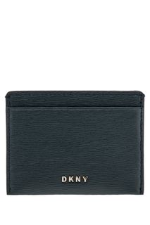 Синяя визитница из фактурной кожи Dkny