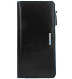 Кожаный кошелек черного цвета Piquadro