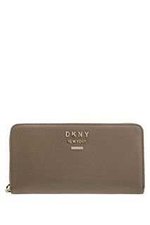 Кожаный кошелек с тремя отделами для купюр Dkny