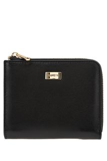 Кошелек из зерненой кожи на молнии Fabretti