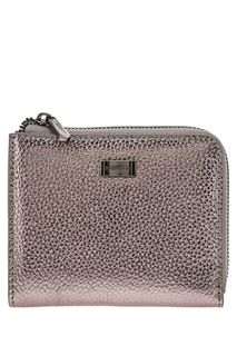 Кошелек из зерненой кожи на молнии Fabretti
