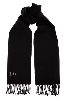 Шерстяной шарф черного цвета Calvin Klein Jeans