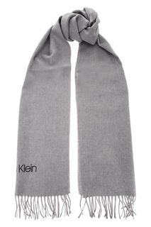 Шерстяной шарф серого цвета Calvin Klein Jeans