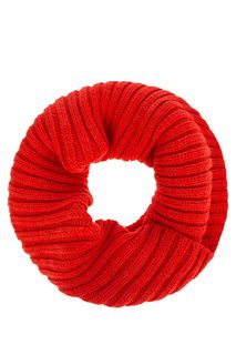 Полушерстяной шарф-хомут красного цвета Finn Flare
