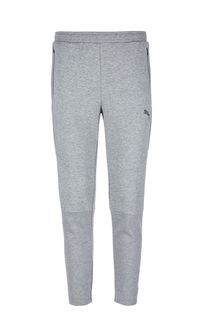 Серые хлопковые брюки с карманами Puma