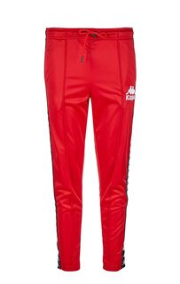 Спортивные красные брюки с лампасами Kappa