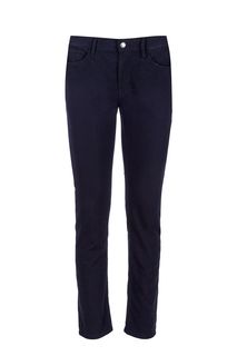 Синие хлопковые брюки зауженного кроя Armani Exchange