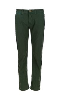 Зеленые хлопковые брюки чиносы Tom Tailor