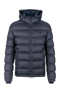 Темно-синяя куртка с капюшоном Lacoste