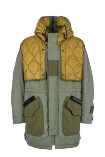 Зеленая куртка с нашивками Diesel