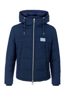 Синяя куртка со светоотражающей нашивкой Armani Exchange