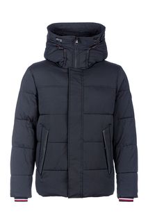 Черная демисезонная куртка с капюшоном Tommy Hilfiger