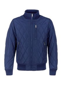 Короткая стеганая куртка синего цвета Tommy Hilfiger