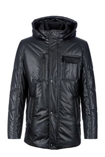 Черная куртка с капюшоном и карманами Bazioni