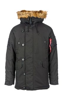 Серая куртка с карманами и капюшоном Alpha Industries