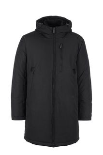 Удлиненная черная куртка с капюшоном Finn Flare