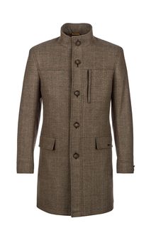 Коричневое шерстяное пальто Bazioni
