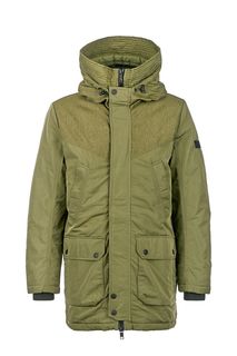 Парка цвета хаки с карманами и капюшоном Tom Tailor Denim