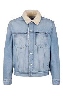 Утепленная джинсовая куртка на кнопках Calvin Klein Jeans