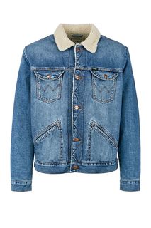 Утепленная джинсовая куртка синего цвета 124МJ Sherpa Wrangler