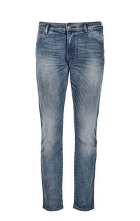 Зауженные джинсы с заломами Larston Wrangler