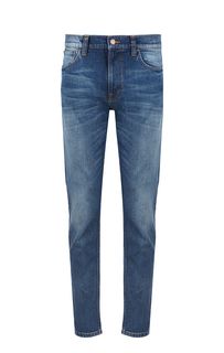 Синие джинсы с заломами Lean Dean Nudie Jeans