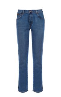 Прямые синие джинсы с декоративными заломами Texas Wrangler