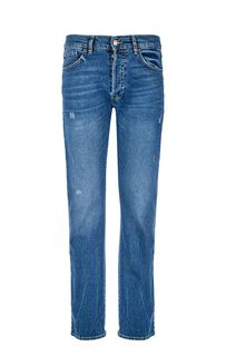 Зауженные синие джинсы с заломами Philip Guess