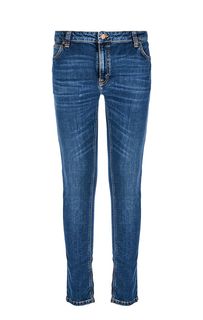 Синие джинсы скинни с застежкой на молнию и болт Skinny Lin Nudie Jeans