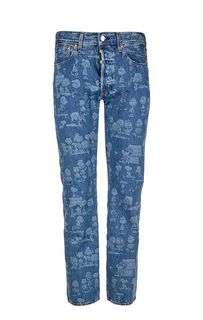 Синие джинсы с карманами Levis® X Peanuts 501® Original