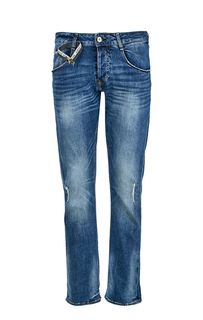 Рваные синие джинсы слегка зауженного кроя Vermont Slim Straight Guess