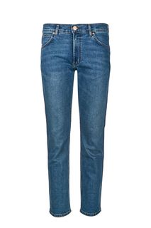 Прямые синие джинсы с декоративными заломами Greensboro Wrangler