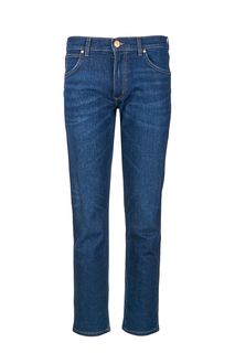 Прямые синие джинсы с декоративными заломами Greensboro Wrangler