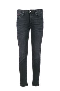Черные зауженные джинсы с декоративными заломами Tommy Jeans