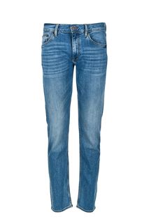 Зауженные синие джинсы с декоративными заломами Bleecker Tommy Hilfiger