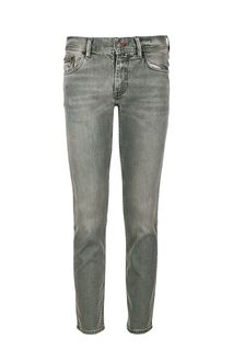 Зауженные серые джинсы с декоративными заломами Bleecker Tommy Hilfiger
