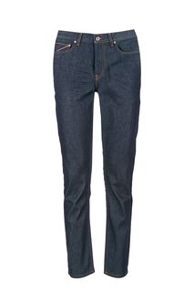 Зауженные синие джинсы с контрастной строчкой Tommy Hilfiger
